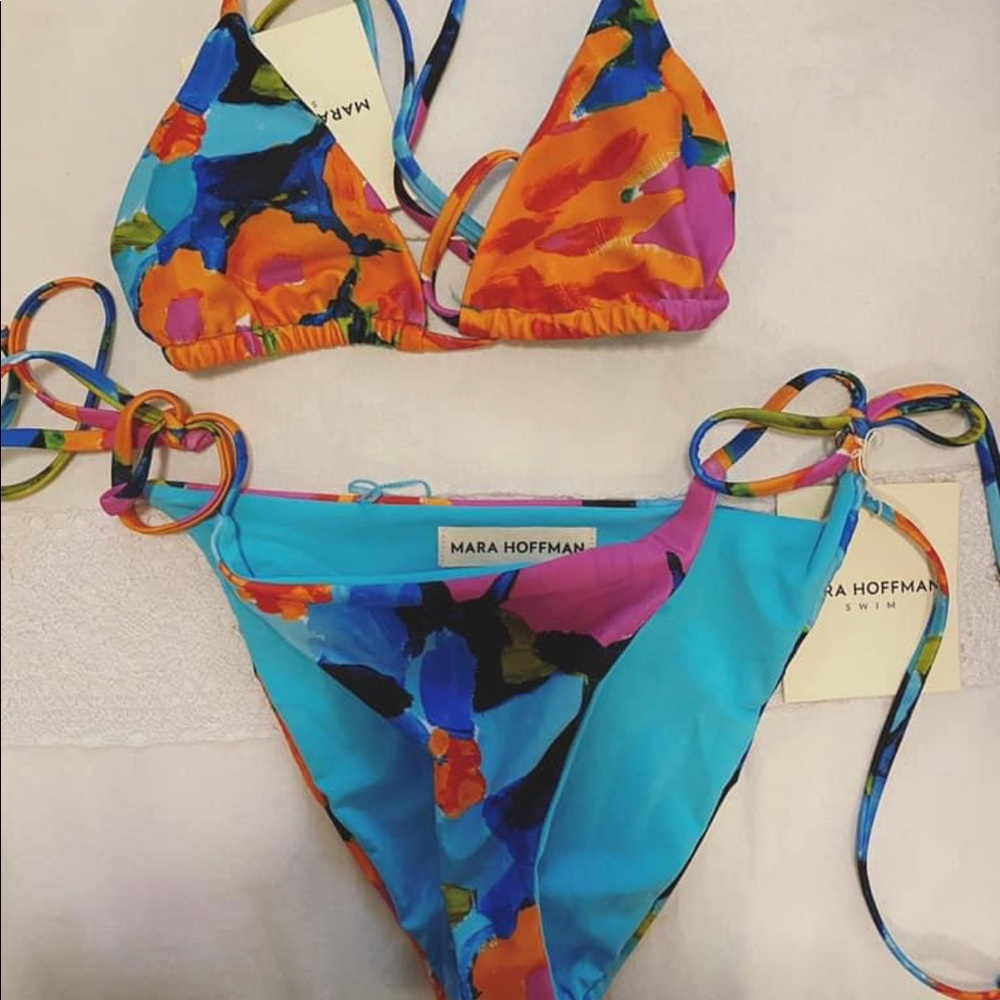 Mara Hoffman Bikini - Blue Lei Marigold Print